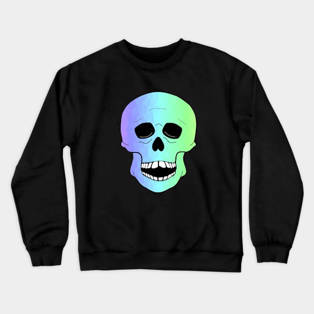 Happy Blue Skull Crewneck Sweatshirt by SartorisArt1